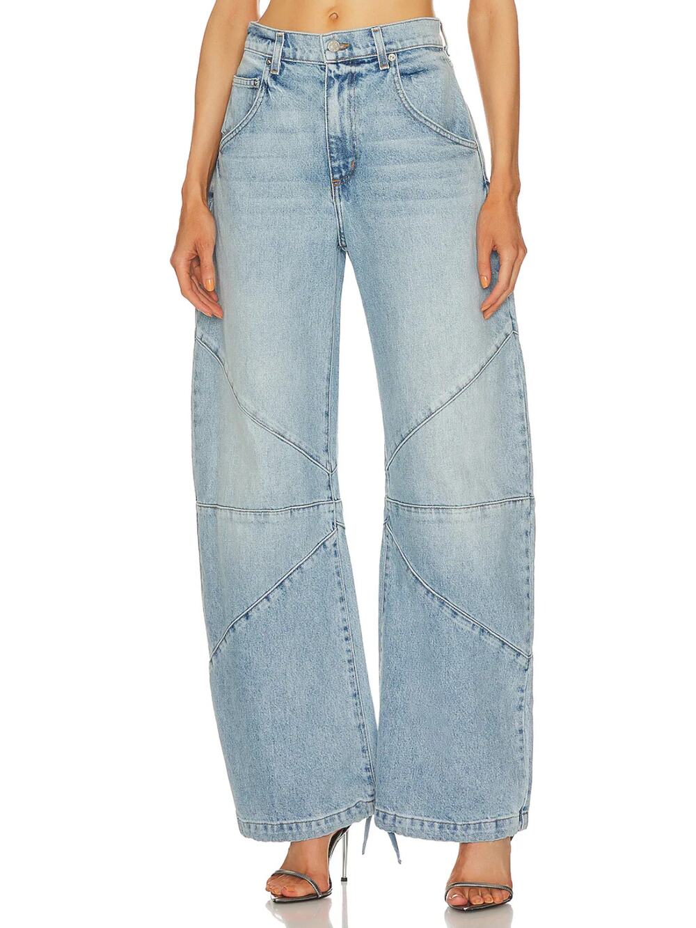 EB Denim Frederic Barrel Jean With Drawstring Cuffs Daphne Wash Size 23 MSRP$365